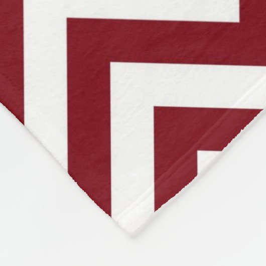 Burgundy Lg Chevron Navy Blue Name Monogram Fleece Deken (Hoek)