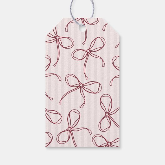 Burgundy Lingerie Shower Bachelorette Bridal Favor Cadeaulabel (Achterkant)