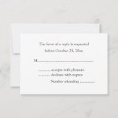 Burgundy Lint Winter Huwelijks RSVP Kaart (Achterkant)