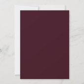 Burgundy Lush Bloom Wedding Kaart (Achterkant)