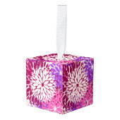 Burgundy Magenta Paarse Peach Dahlia Delight Decoratie (Voorkant hoekig)