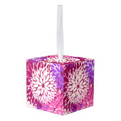 Burgundy Magenta Paarse Peach Dahlia Delight Decoratie (Achter hoekig)