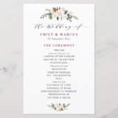 burgundy magnolia floral bruiloft (Voorkant)