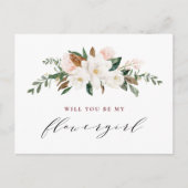 burgundy magnolia zal je m'n kaartje zijn uitnodiging briefkaart (Voorkant)