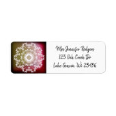 Burgundy Mandala Abstract Etiket (Voorkant)