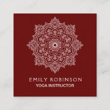 Burgundy Mandala Yoga Instructor