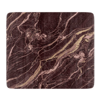 Burgundy Marble Bold Refined Modern Style Snijplank