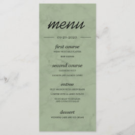 Burgundy Marble Greenery Botanical Pomegranates Menu