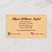 Burgundy Marble Hair Stylist Visitekaartje (Achterkant)