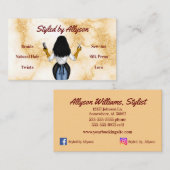 Burgundy Marble Hair Stylist Visitekaartje (Voorkant / Achterkant)