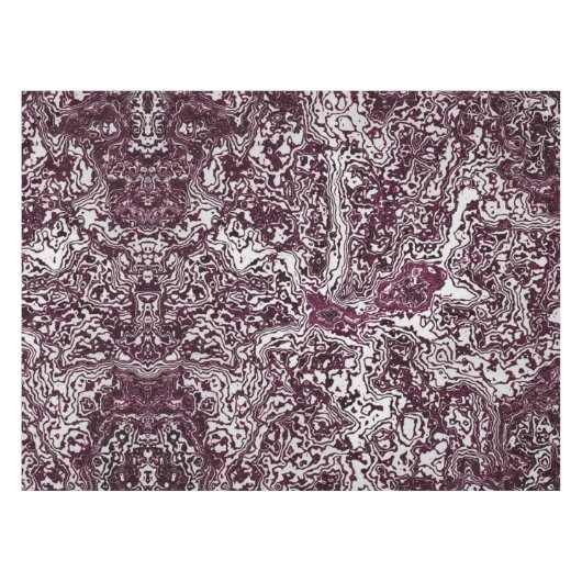 Burgundy Marble Stone Graffiti Tafelkleed (Voorkant (Horizontaal))
