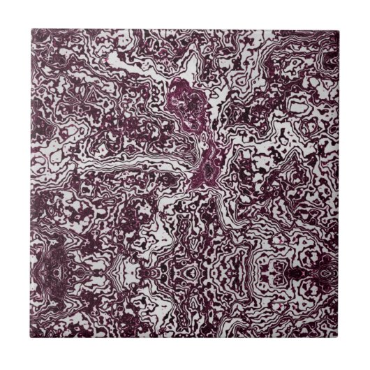 Burgundy Marble Stone Graffiti Tegeltje (Voorkant)