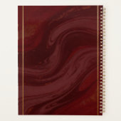 Burgundy Marmer Gepersonaliseerde Foto Planner (Achterkant)