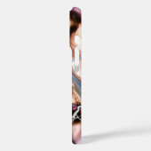 Burgundy Marmer Hoesje Goud Abstract Luxe (Achterkant / Links)