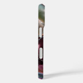 Burgundy Marmer Hoesje Goud Abstract Luxe (Achterkant / Rechts)