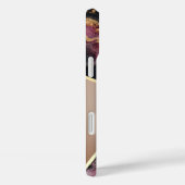 Burgundy marmer textuur, geometrisch Case-Mate iPhone case (Achterkant / Rechts)