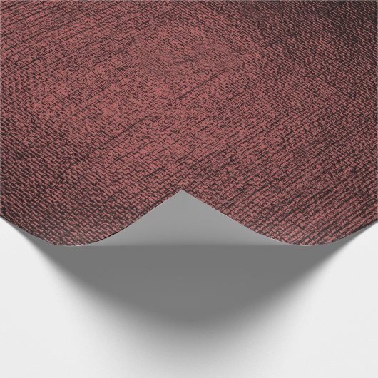 Burgundy Maroon Black Metallic Brush Makeup Vip Cadeaupapier (Hoek)