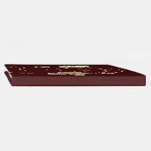 Burgundy Maroon Champaign Gold Floral Wreath Lux Gastenboek (Rug)