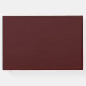 Burgundy Maroon Champaign Gold Floral Wreath Lux Gastenboek (Achterkant)