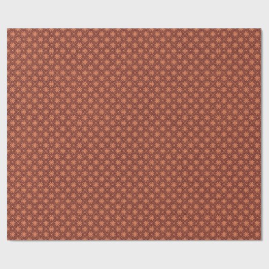 Burgundy Maroon Copper Snowflakes Net Feestdagen Cadeaupapier (Vlak)