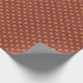 Burgundy Maroon Copper Snowflakes Net Feestdagen Cadeaupapier (Hoek)
