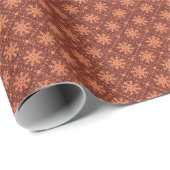 Burgundy Maroon Copper Snowflakes Net Feestdagen Cadeaupapier (Rol Hoek)