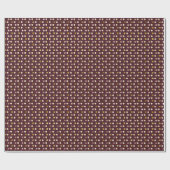 Burgundy Maroon Gold Delicate Small Polka Dots Cadeaupapier (Vlak)