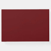 Burgundy Maroon Gold Floral Wedding White Gastenboek (Achterkant)