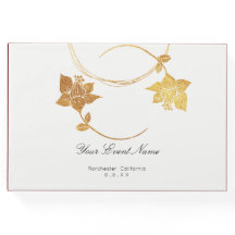 Burgundy Maroon Gold Floral Wedding White