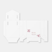 Burgundy Maroon Initialen herfst herfst huwelijk Bedankdoosjes (Uitgevouwen)