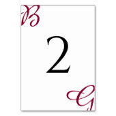 Burgundy Maroon Initialen herfst herfst huwelijk Kaart (Achterkant)