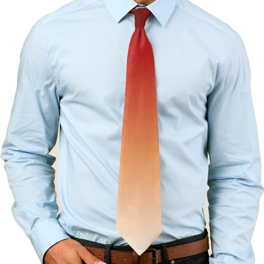 Burgundy Maroon Red Coral White Gradient Ombre Stropdas