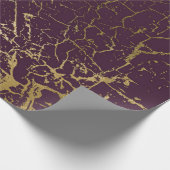 Burgundy Maroon Red Glam Abstracte marmer Cadeaupapier (Hoek)