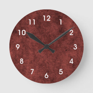 Burgundy Maroon Red Ronde Klok