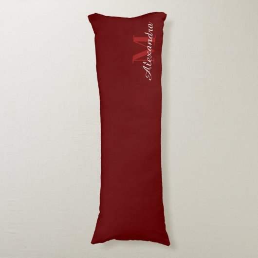 Burgundy Maroon Red Solid Colour Kussen (Voorkant Verticaal)