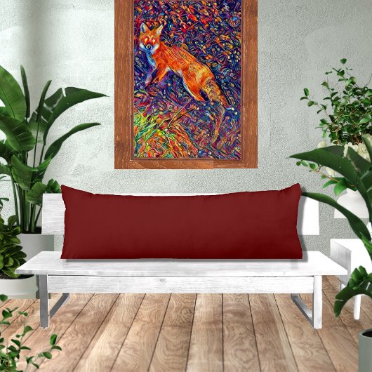 Burgundy Maroon Red Solid Colour Kussen