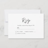 Burgundy Maroon Red Wine & Blush Flowers Weddensch RSVP Kaartje (Achterkant)