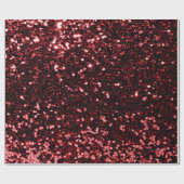 Burgundy Maroon Ruby Red Glitter Wedding Bridal Cadeaupapier (Vlak)