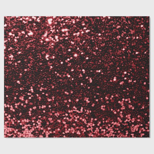 Burgundy Maroon Ruby Red Glitter Wedding Bridal Cadeaupapier (Vlak)