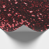 Burgundy Maroon Ruby Red Glitter Wedding Bridal Cadeaupapier (Hoek)
