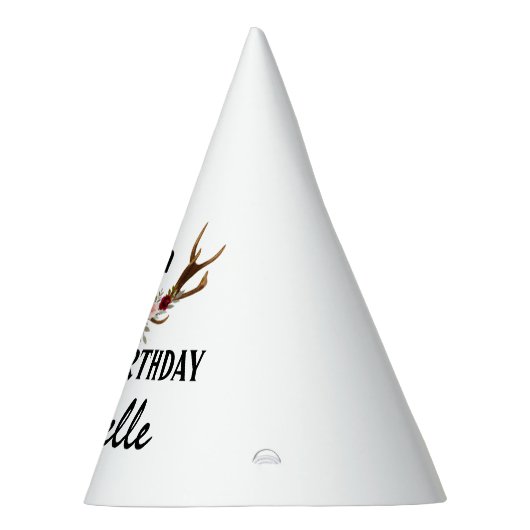 Burgundy Marsala Bloemige Geweien 5e Verjaardagsfe Feesthoedjes (Rechts)