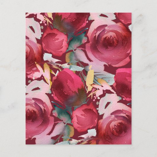 Burgundy Marsala Budget Floral Wedding (Achterkant)