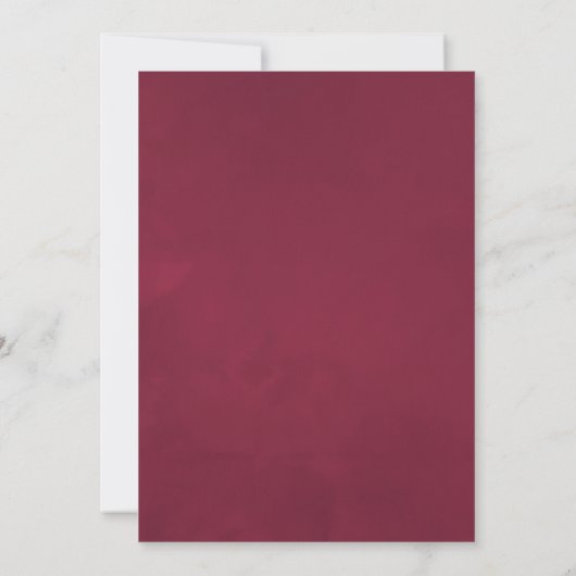 Burgundy - Marsala en Blush Bloemen Bruiloft Save The Date (Achterkant)
