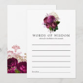 Burgundy - Marsala en Gold Vrijgezellenfeest Advic Advieskaart (Voorkant / Achterkant)