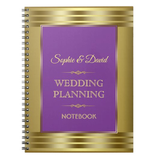 Burgundy Marsala Floral Fall Wedding Planner Notitieboek (Voorkant)