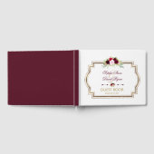 Burgundy Marsala Floral Gold Fall Wedding Gastenboek (Volledig)