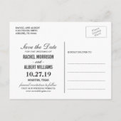 Burgundy Marsala Floral Gold Wedding Save the Date Aankondigingskaart (Achterkant)