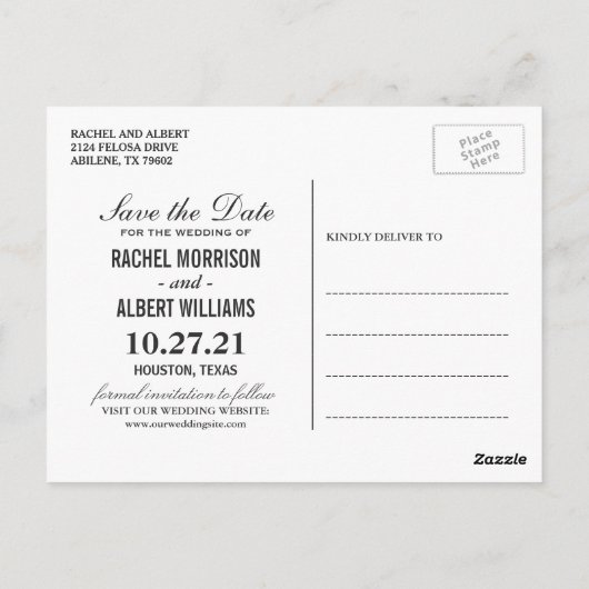 Burgundy Marsala Floral Gold Wedding Save the Date Briefkaart (Achterkant)