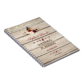 Burgundy Marsala Floral Lantern Wedding Planner Notitieboek (Rechterzijde)