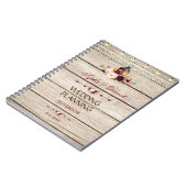 Burgundy Marsala Floral Lantern Wedding Planner Notitieboek (Linkerzijde)
